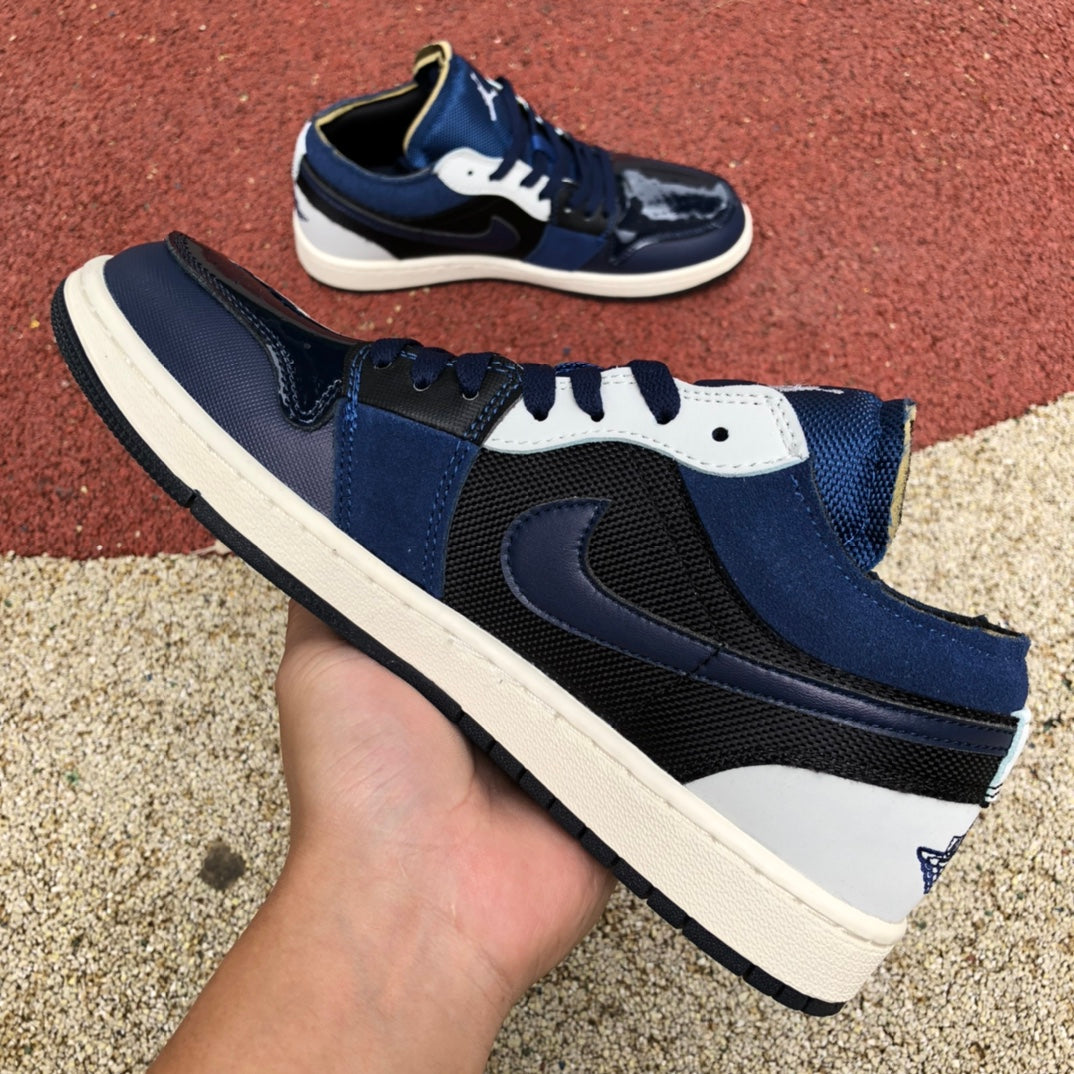 Jordan 1 Low SE Craft Obsidian French Blue Ashen Slate White