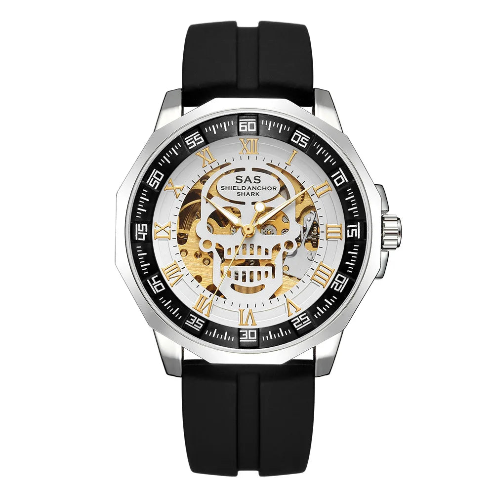 Relógio Skull Tourbillon Clock - Automático