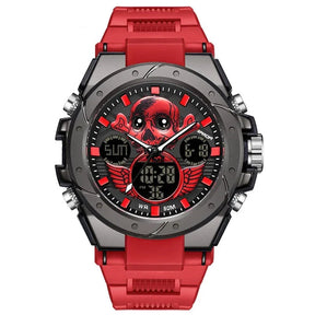 Relógio Skull display duplo - Sport Watch