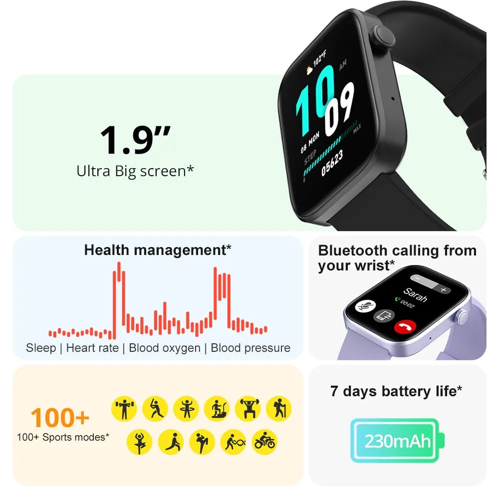 COLMI Relógio Digital Inteligente Masculino P71 com Chamada de Voz e Monitor de Saúde