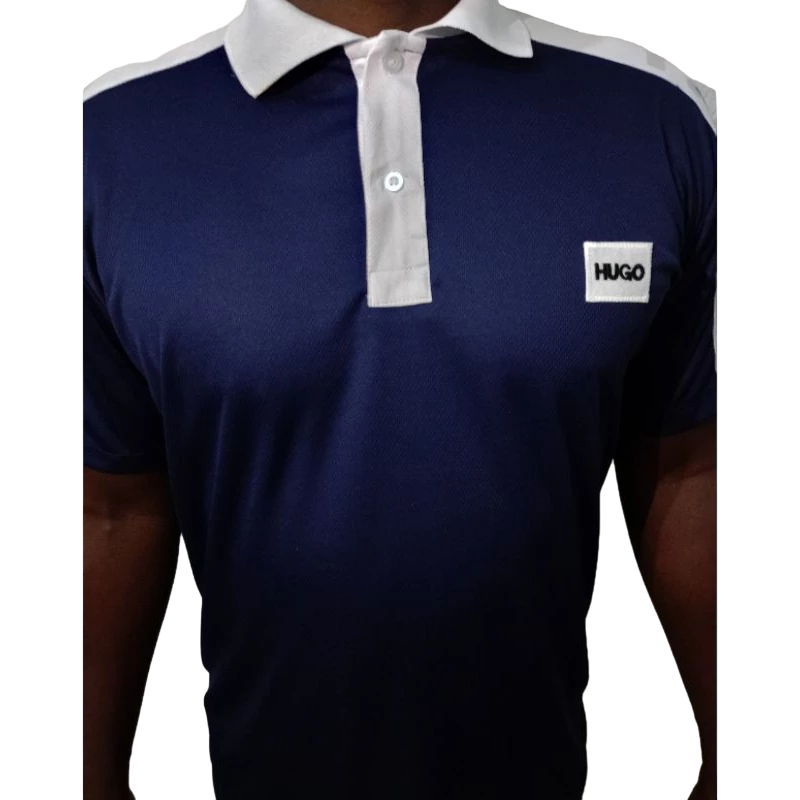 CAMISETA POLO MASCULINA HBOSS DRY-FIT COM FAIXA