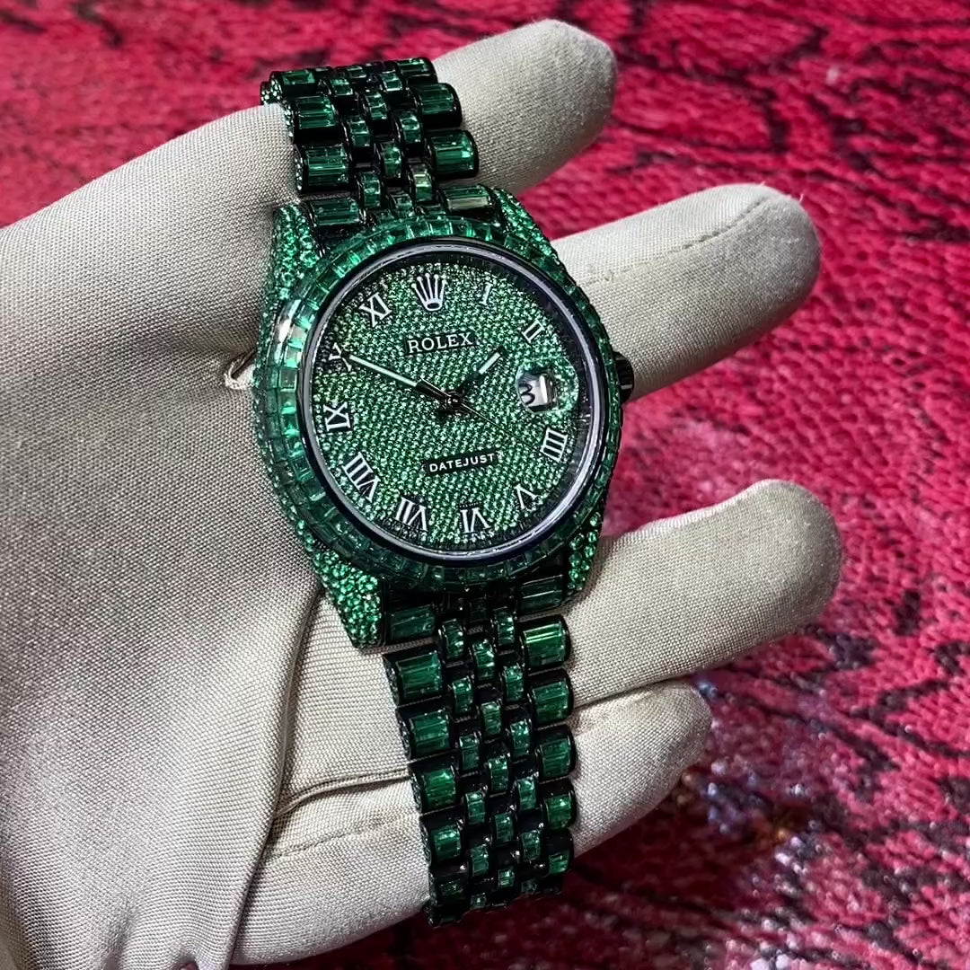 Relógio Rolex Datejust 41mm - Black & Green Emerald - Acompanha Caixa e Certificado